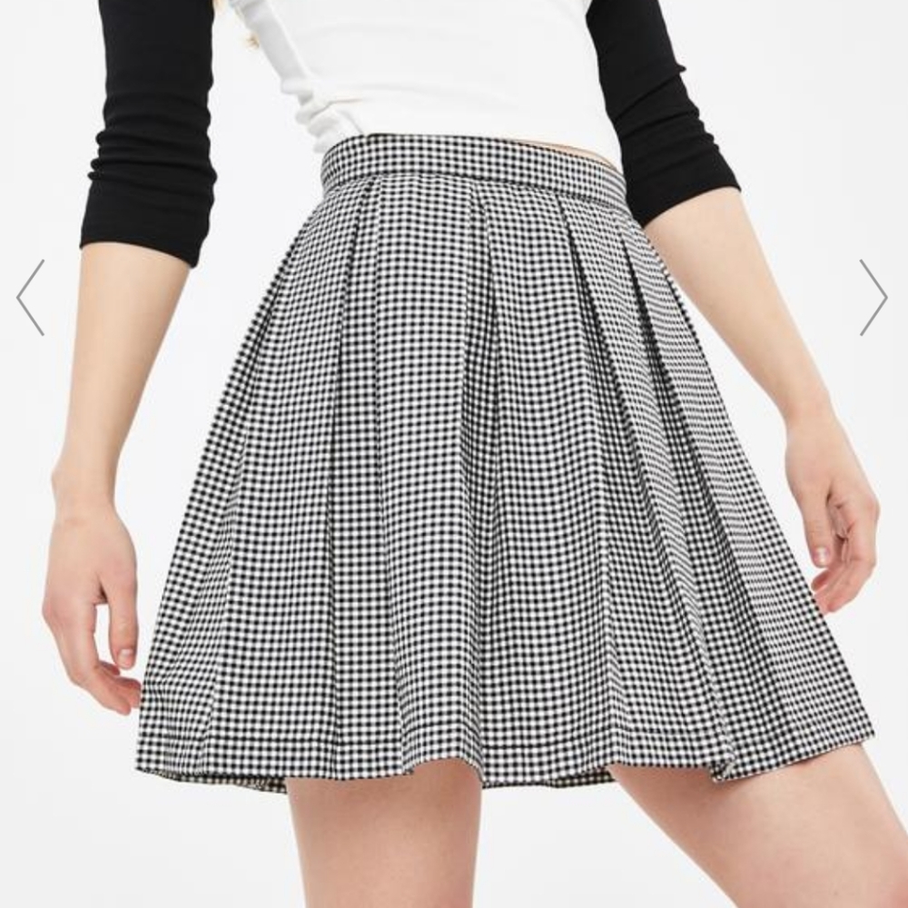 Delia*s Gingham Pleated Skirt